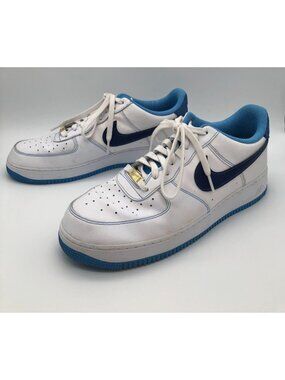 Nike Air Force 1 Low First Use Sneakers White/University Blue DA8478-100 Mens 13